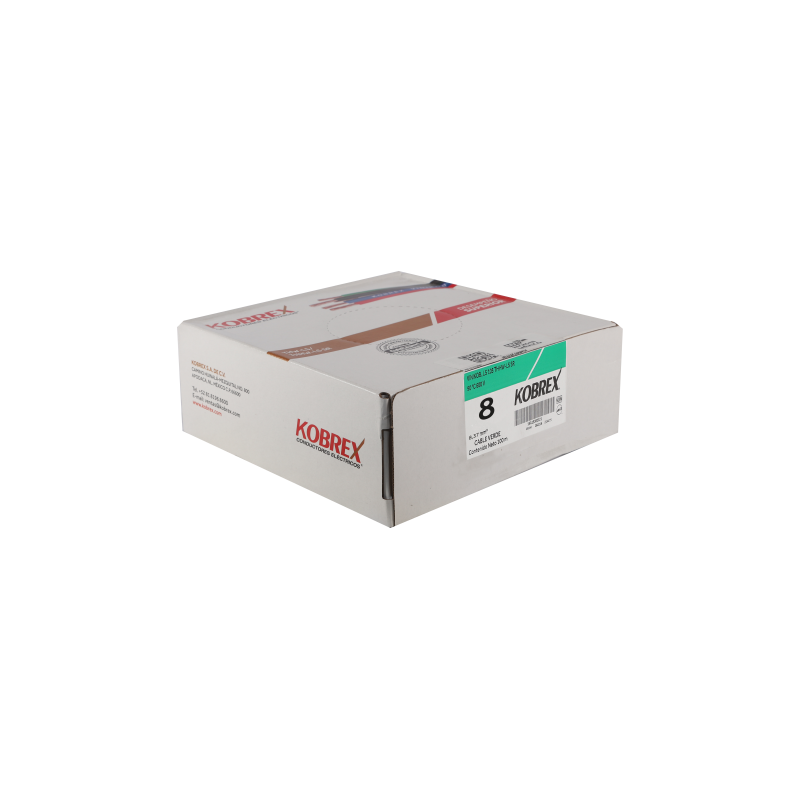 C.CU.THHW-LS 600V VERDE 19H 8AWG CAJA 100m