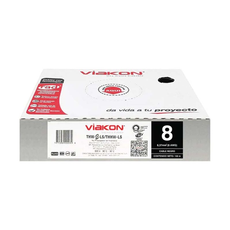 VIAKON. Caja THW-LS 8 AWG