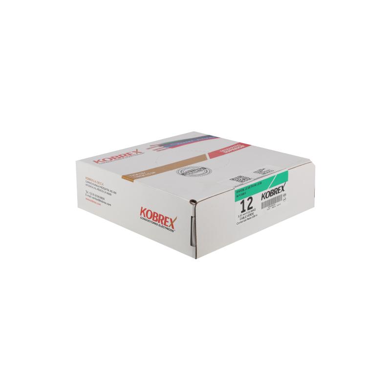 C.CU.THHW-LS 600V VERDE 19H 12AWG CAJA 100m