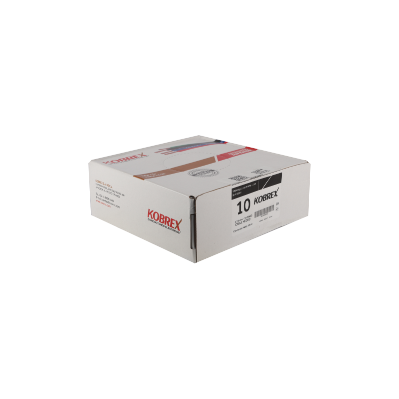 C.CU.THHW-LS 600V NEGRO 19H 10AWG CAJA 100m