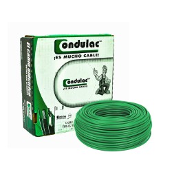 CONDULAC Caja 100 Mts Cable Verde Thw Cal 12 Awg 100%cobre