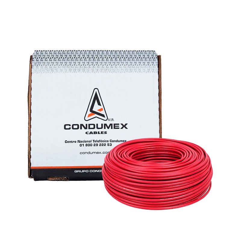 CONDUMEX Caja 100 Mts Cable Rojo Thw Cal 14 Awg Vinanel Xxi