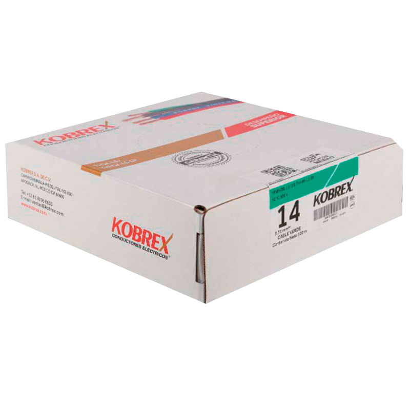 C.CU.THHW-LS 600V VERDE 19H 14AWG CAJA 100m